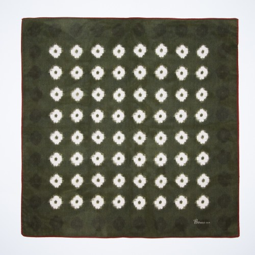 Hand print silk bandana...