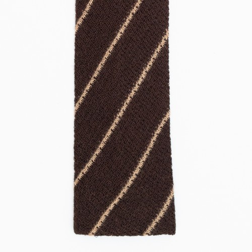 Brown Wool Vintage Striped...