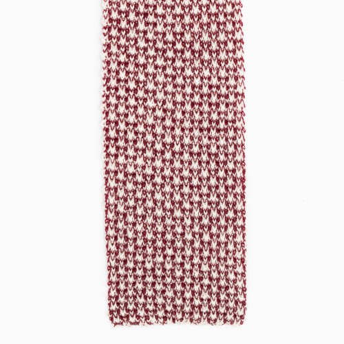 White and burgundy wool...