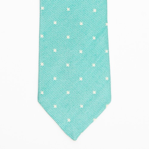 Turquoise silk jacquard...