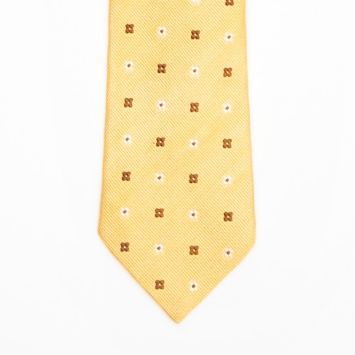 Yellow silk jacquard...