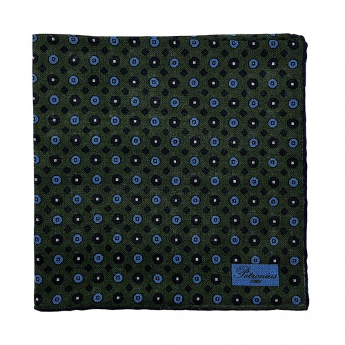 Green Pocket Square with...