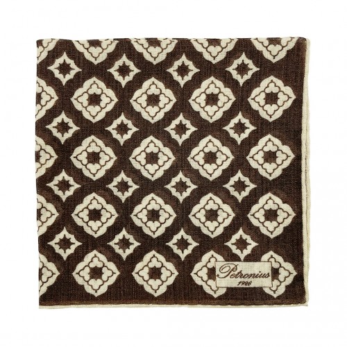 Brown Pocket Square with...