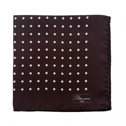 Brown Pocket Square with...