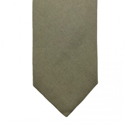Green Linen Tie